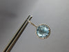 5.30CT DIAMOND & AAA BLUE TOPAZ 14KT WHITE GOLD HALO LEVERBACK HANGING EARRINGS