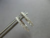 ESTATE SMALL .24CT DIAMOND 14KT WHITE GOLD OVAL LEVERBACK HOOP HANGING EARRINGS