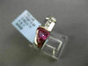 1.12CT ROUND DIAMOND & AAA TRILLION PINK SAPPHIRE 14K WHITE GOLD SEMI BEZEL RING