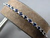 ESTATE 1.05CT DIAMOND & AAA SAPPHIRE 14KT WHITE GOLD ADJUSTABLE TENNIS BRACELET