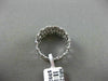 ESTATE 1.66CT DIAMOND 14KT WHITE GOLD 2 ROW FILIGREE SEMI ETERNITY WEDDING RING