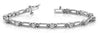ESTATE 1.07CT DIAMOND 14KT WHITE GOLD 3D BY THE YARD MULTI BAR TENNIS BRACELET