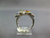 EXTRA LARGE 2.1CT DIAMOND & AAA MULTI COLOR SAPPHIRE 18K YELLOW GOLD FLOWER RING