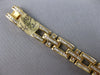 LARGE 4.0CT DIAMOND 14K YELLOW GOLD 3D CHANNEL SQUARE MULTI LINK TENNIS BRACELET