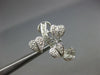 .80CT DIAMOND 14K WHITE GOLD 3D MULTI HEART LEAF BRANCH CLIP ON HANGING EARRINGS