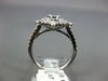 ESTATE .66CT DIAMOND 14KT WHITE GOLD ROUND & MARQUISE FLOWER SNOWFLAKE FUN RING