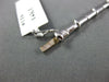 ANTIQUE 1.55CT DIAMOND 14KT WHITE GOLD BEZEL LINK TENNIS BRACELET 7.25 INCH #116