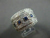 ESTATE LARGE 2.94CT DIAMOND & AAA SAPPHIRE 14KT WHITE GOLD RING SIMPLY STUNNING