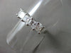 ESTATE WIDE 1.04CT DIAMOND 14K WHITE GOLD 5 STONE PRINCESS ANNIVERSARY RING 1625