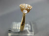 WIDE .85CT DIAMOND 18KT ROSE GOLD 3D CLUSTER FLOWER HALO FRIENDSHIP PROMISE RING