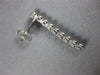 ESTATE .54CT DIAMOND 14KT WHITE GOLD 3D ETOILE BAR BEZEL HANGING EARRINGS #27130
