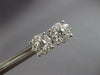 ESTATE LARGE .80CT DIAMOND 14KT WHITE GOLD 3D CLUSTER INVISIBLE STUD EARRINGS
