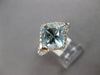 2.30CT DIAMOND & AAA AQUAMARINE 14KT WHITE GOLD CUSHION & ROUND ENGAGEMENT RING