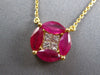 3.8CT DIAMOND & AAA RUBY 14KT YELLOW GOLD PRINCESS MARQUISE BY THE YARD NECKLACE