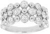ESTATE .75CT DIAMOND 14KT WHITE GOLD 3 ROW BEZEL ETOILE CLASSIC ANNIVERSARY RING