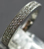 WIDE .30CT DIAMOND 14KT WHITE GOLD 2 ROW FILIGREE SEMI ETERNITY ANNIVERSARY RING