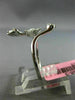 ESTATE WIDE .29CT DIAMOND 18KT WHITE GOLD 3D MULTI SHAPE SQUARE SNAKE LOVE RING