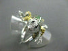 ESTATE 3.03CT FANCY MULTI COLOR DIAMONDS & AAA EMERALD 14KT WHITE GOLD FROG RING