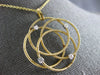 ESTATE LARGE .22CT DIAMOND 18KT 2 TONE GOLD CIRCULAR FLOWER ETOILE MESH PENDANT