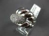 ESTATE LARGE 1.58CT DIAMOND 14KT WHITE GOLD 3D CLASSIC LOVE KNOT FUN RING