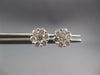 ESTATE .41CT DIAMOND 14KT WHITE GOLD 3D CLASSIC FLOWER STUD EARRINGS