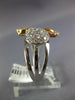 ESTATE WIDE 1.02CT DIAMOND 18KT TRI COLOR GOLD 3D CLUSTER MULTI SHAPE FUN RING