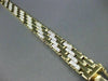 ESTATE WIDE LONG 4.0CT DIAMOND 14K WHITE & YELLOW GOLD MULTI LINK BRACELET #2226