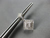 .33CT DIAMOND 14K WHITE GOLD ROUND GEOMETRICAL FILIGREE SQUARE HANGING EARRINGS