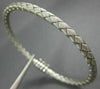 ESTATE 14KT WHITE GOLD 3D CLASSIC MESH WOVEN FLEXIBLE ITALIAN BANGLE BRACELET