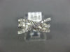 ESTATE WIDE .90CT DIAMOND 18KT WHITE GOLD 3D CLASSIC CRISS CROSS X LOVE RING
