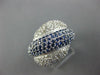 EXTRA LARGE 2.01CT DIAMOND & AAA SAPPHIRE 14KT WHITE GOLD PAVE ANNIVERSARY RING
