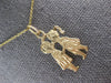 ESTATE 14KT YELLOW GOLD 3D BABY BOY BABY GIRL KISSING FUN CHARM PENDANT #27418