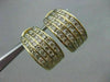 ESTATE WIDE 3.0CT FANCY DIAMOND 14KT TWO TONE GOLD 4 ROW HUGGIE EARRINGS #21295