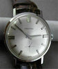 ANTIQUE 18KT WHITE GOLD CROTON SWISS MOVEMENT CROCODILE BAND MENS WATCH #22400