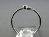 ESTATE .16CT DIAMOND 14KT WHITE GOLD 3D CLASSIC FLOWER CRISS CROSS LOVE RING