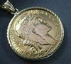 France 20 francs 1913 14K & 22K GOLD COIN WITH FRAME AND CHAIN BEAUTIFUL! #22303