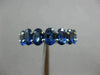 ESTATE LARGE 12.45CT AAA OVAL SAPPHIRE 14K WHITE GOLD ETERNITY ANNIVERSARY RING