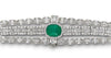 EXTRA LARGE 16.19CT DIAMOND & AAA EMERALD 18K WHITE GOLD 3D CUFF TENNIS BRACELET