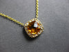 1.04CT DIAMOND & AAA CITRINE 14KT YELLOW GOLD 3D CUSHION & ROUND SQUARE NECKLACE