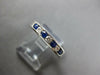 .28CT DIAMOND & AAA SAPPHIRE 14KT WHITE GOLD 3D 7 STONE ANNIVERSARY RING #27475