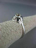 ANTIQUE .45CT DIAMOND SAPPHIRE 14K WHITE GOLD 3D FILIGREE ENGAGEMENT RING #25574