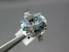LARGE 3.40CT DIAMOND & AAA AQUAMARINE 14KT WHITE GOLD CLASSIC OVAL & ROUND RING
