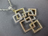 ESTATE LARGE 1.1CT DIAMOND 18K TRI COLOR GOLD MULTI SQUARE LOVE KNOT FUN PENDANT