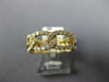 WIDE .7CT DIAMOND 18K YELLOW GOLD OVAL MULTI LINK SEMI ETERNITY ANNIVERSARY RING