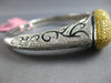 EXTRA LARGE 7.26CT WHITE & YELLOW DIAMOND 18KT WHITE GOLD CUFF BANGLE BRACELET