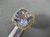 LARGE 10.93CT DIAMOND & AAA EXTRA FACET AMETHYST 14K TWO TONE GOLD FILIGREE RING