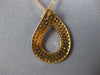 ESTATE 1.40CT WHITE & CHOCOLATE FANCY DIAMOND 18KT ROSE GOLD TEAR DROP PENDANT
