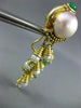 ESTATE 2.80CT DIAMOND & MULTI GEM 18KT YELLOW GOLD CHANDELIER HANGING EARRINGS
