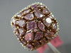 ESTATE 3.32CT WHITE & PINK DIAMOND 18KT WHITE & ROSE GOLD MULTI SHAPE HALO RING