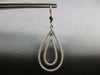 LARGE 1.60CT DIAMOND 14KT WHITE GOLD DOUBLE TEAR DROP LEVERBACK HANGING EARRINGS